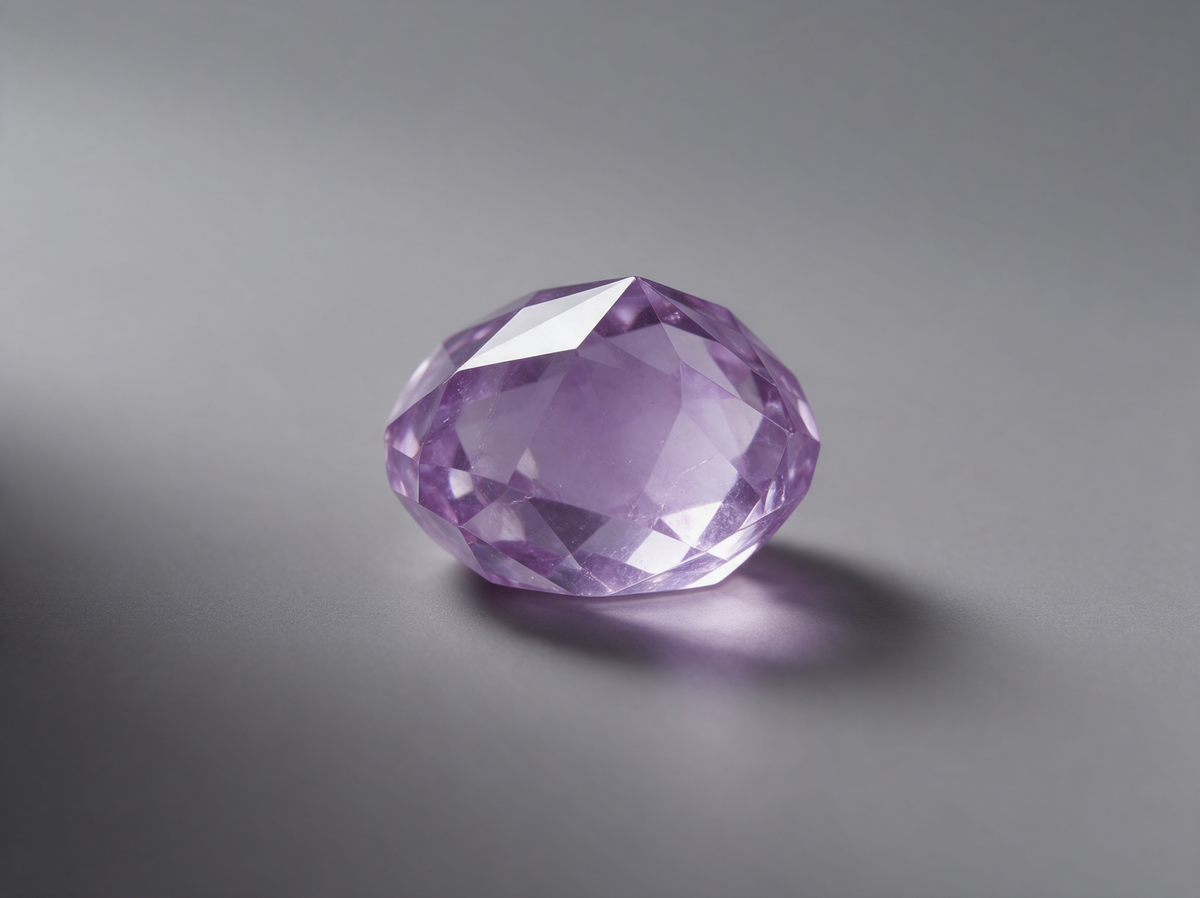 Violet crystal representing 850 nm near-infrared light