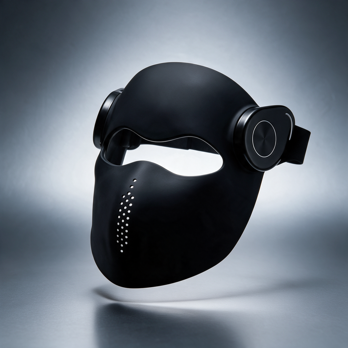 Luxen Veil mask in black on steel gray