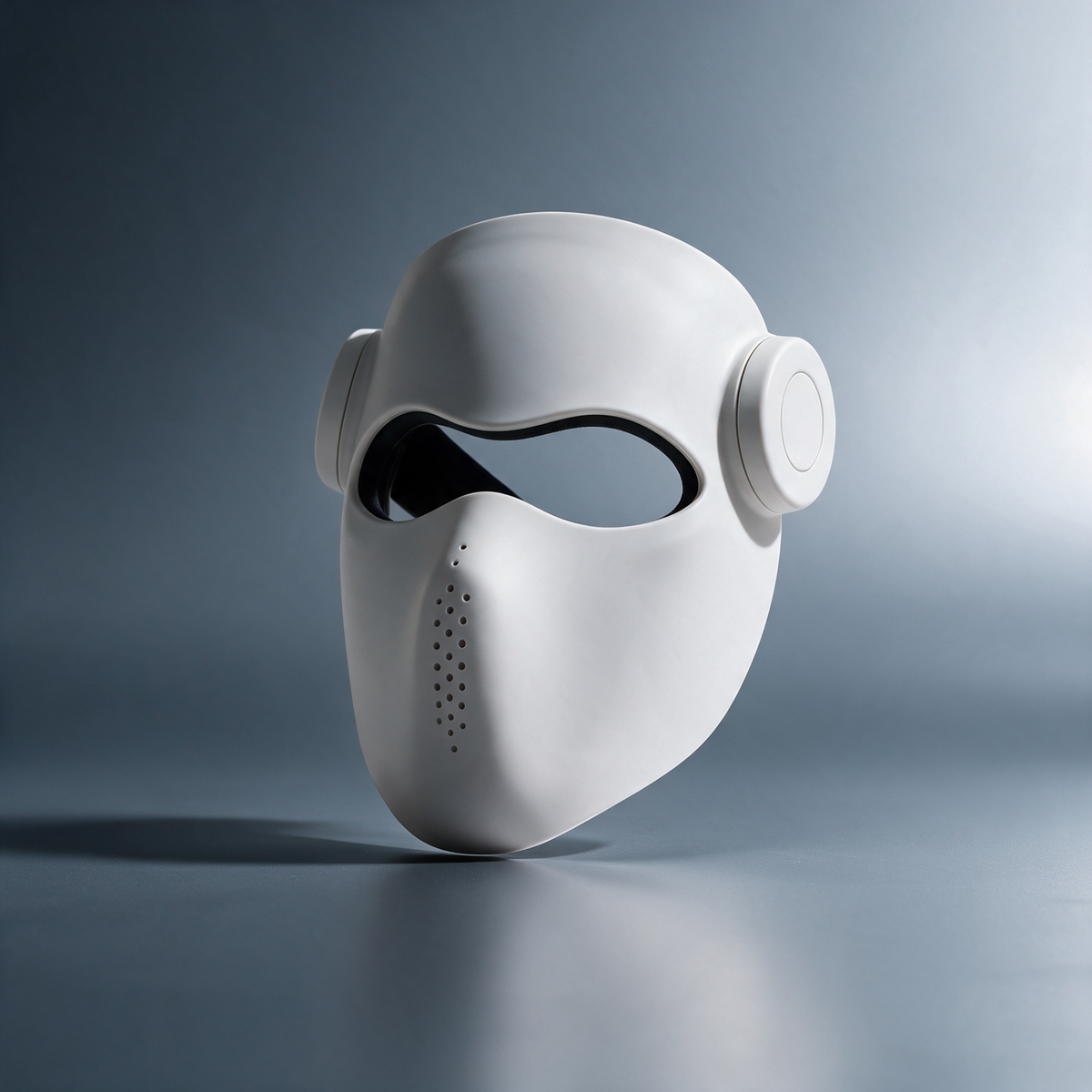 Luxen Veil mask in white on steel gray